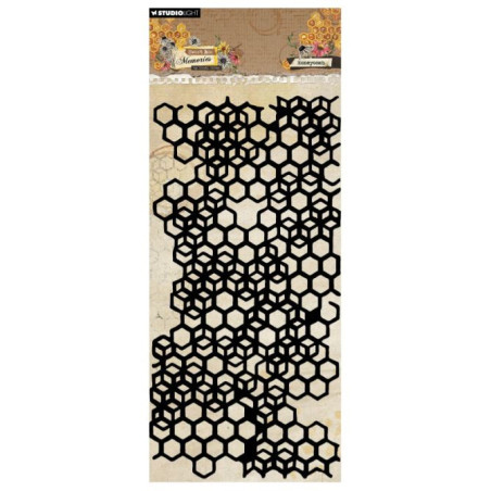 Studio Light Sweet Bee Memories Stencil/Mask - Honeycomb