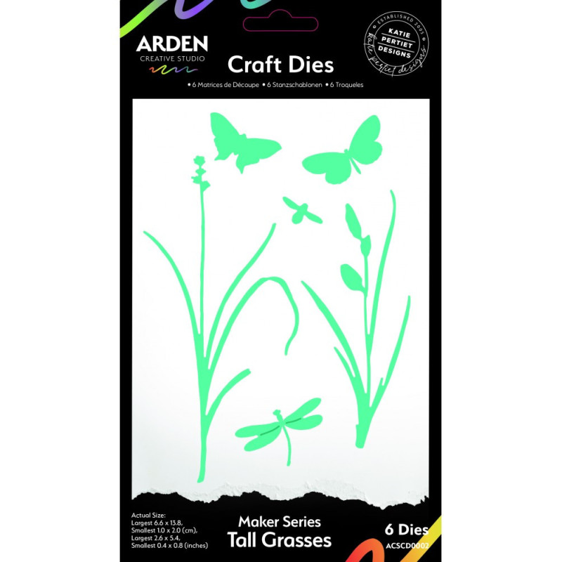 Arden Creative Studio Maker Series Tall Grasses Craft Cutting Die Set 6pcs