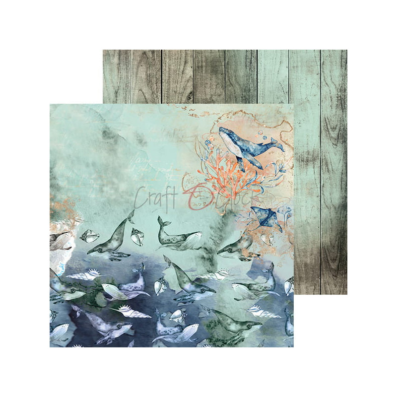 Craft O clock Ocean Deep 12 x 12 Scrapbook Paper - 04