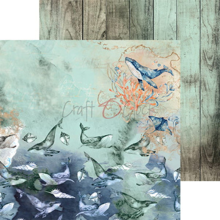 Craft O clock Ocean Deep 12 x 12 Scrapbook Paper - 04