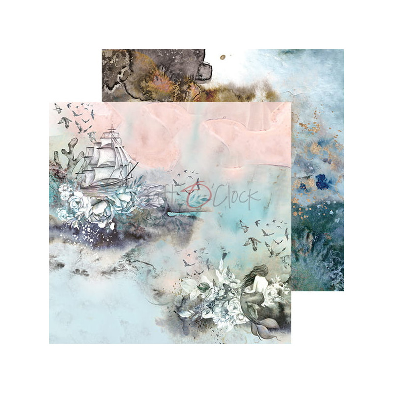 Craft O clock Ocean Deep 12 x 12 Scrapbook Paper - 03