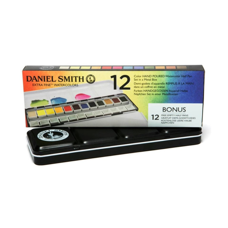 Daniel Smith Hand Poured Watercolor Half Pan Set of 12
