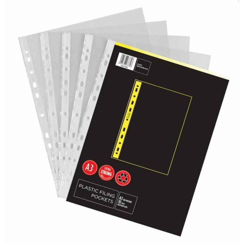 Croxley A3 Single Plastic Filing Pockets