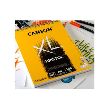 Canson XL Bristol A4 21 X 29.7cm 8.3 x 11.7" 180gsm 50 sheets