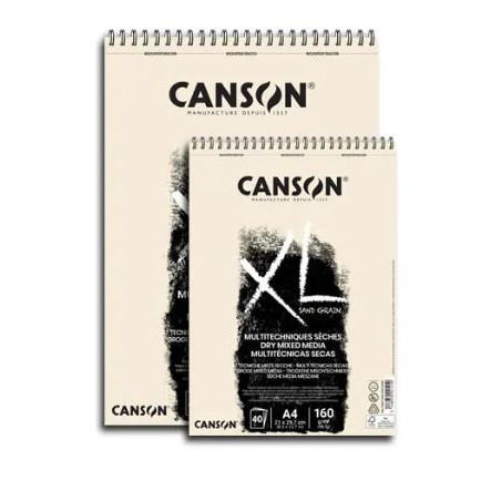 Canson XL A3 29.7 x 42cm 11.7 x 16.5" Sand Grain Pads 160gsm- Natural 40 Sheets