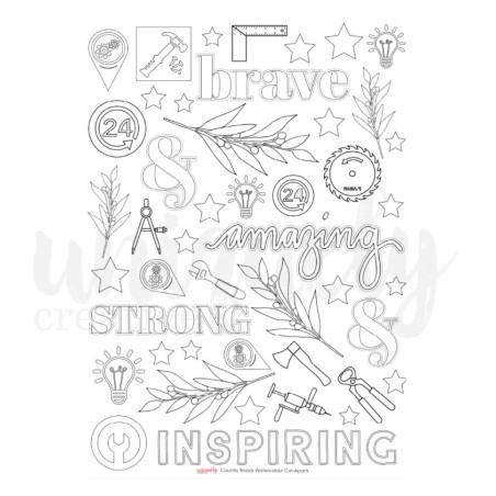 Uniquely Creative  A4 Country Roads Watercolour Cut-Apart