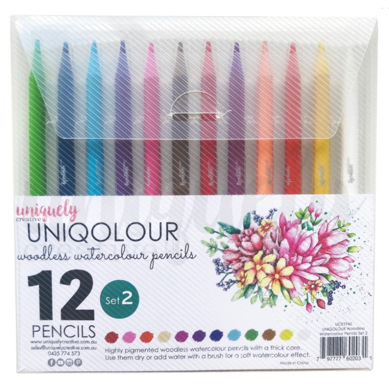 Uniquely Creative Uniqolour Woodless Watercolour Pencils Set 2