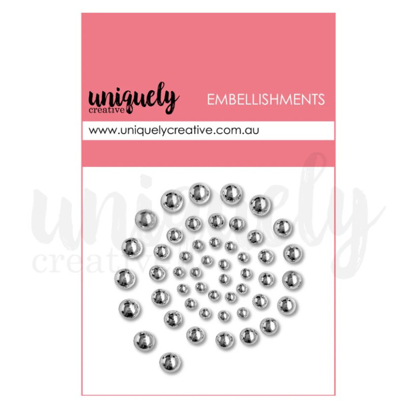 Uniquely Creative Embellishment Silver Pearls