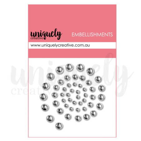 Uniquely Creative Embellishment Silver Pearls