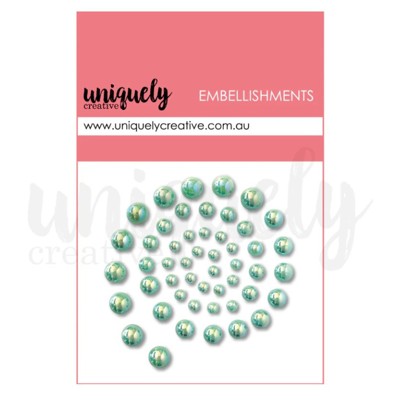 Uniquely Creative Embellishment -Mint Pearls
