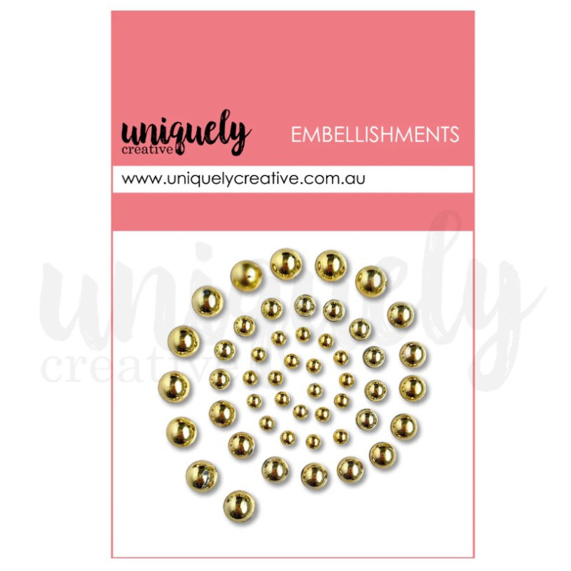 Uniquely Creative Embellishment Gold Pearls