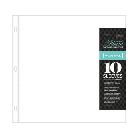 Couture Creations 12 X 12 Album Refill Sleeves - D-Ring and Postbound 10pcs