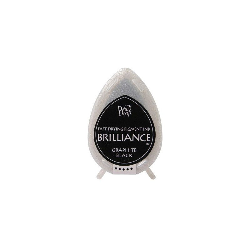 Tsukineko Brilliance Dew Drop Ink Pad - Graphite Black