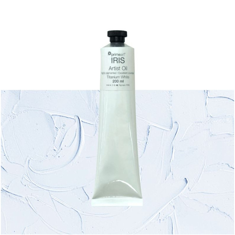 Primeart Iris Oil Paint 200ml Titanium White
