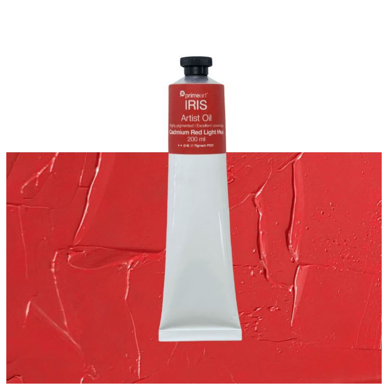 Primeart Iris Oil Paint 200ml Cadmium Red Light Hue