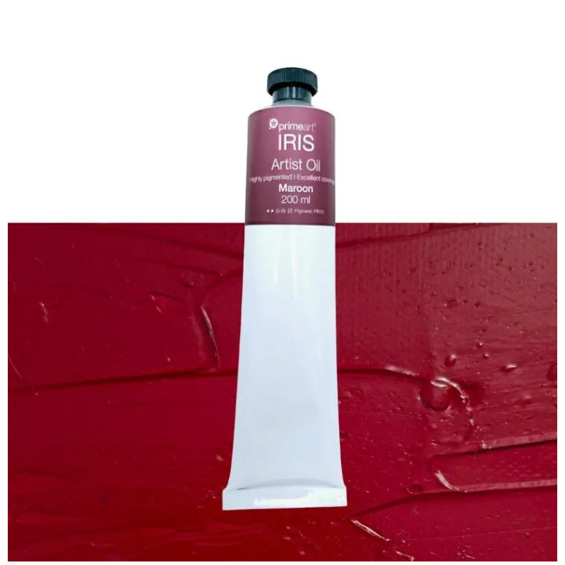Primeart Iris Oil Paint 200ml Maroon