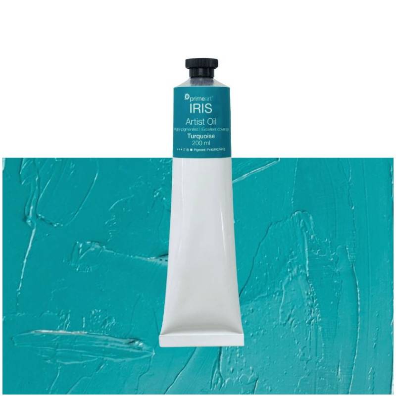Primeart Iris Oil Paint 200ml Turquoise