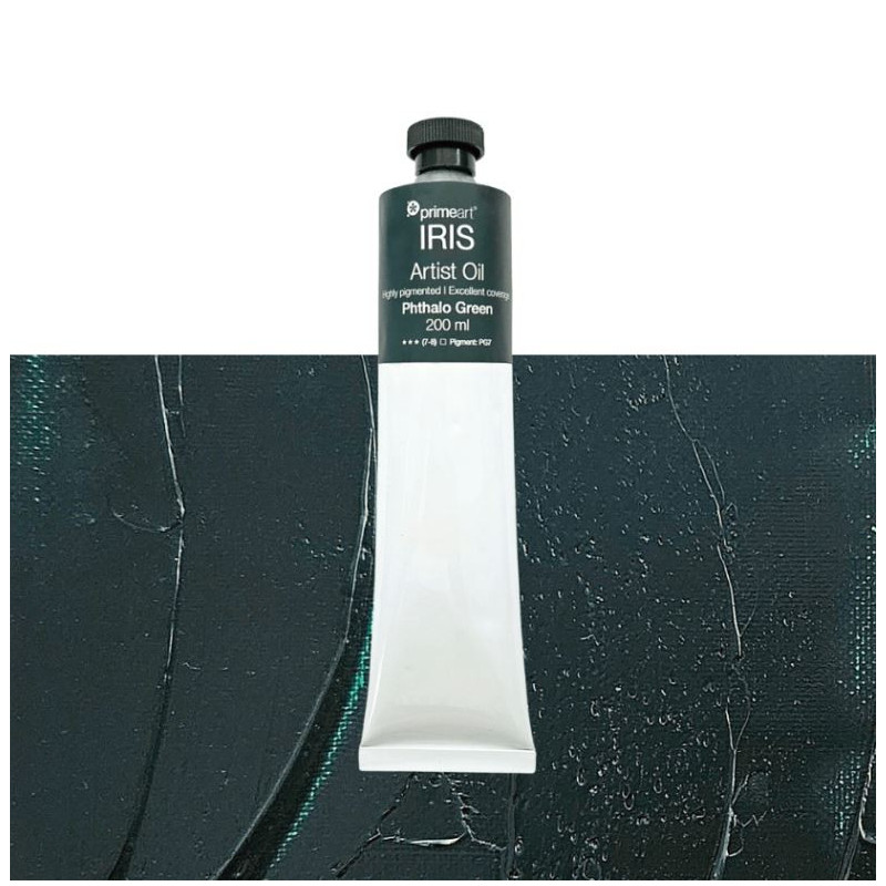 Primeart Iris Oil Paint 200ml Phthalo Green