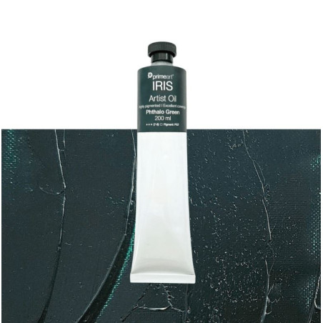 Primeart Iris Oil Paint 200ml Phthalo Green