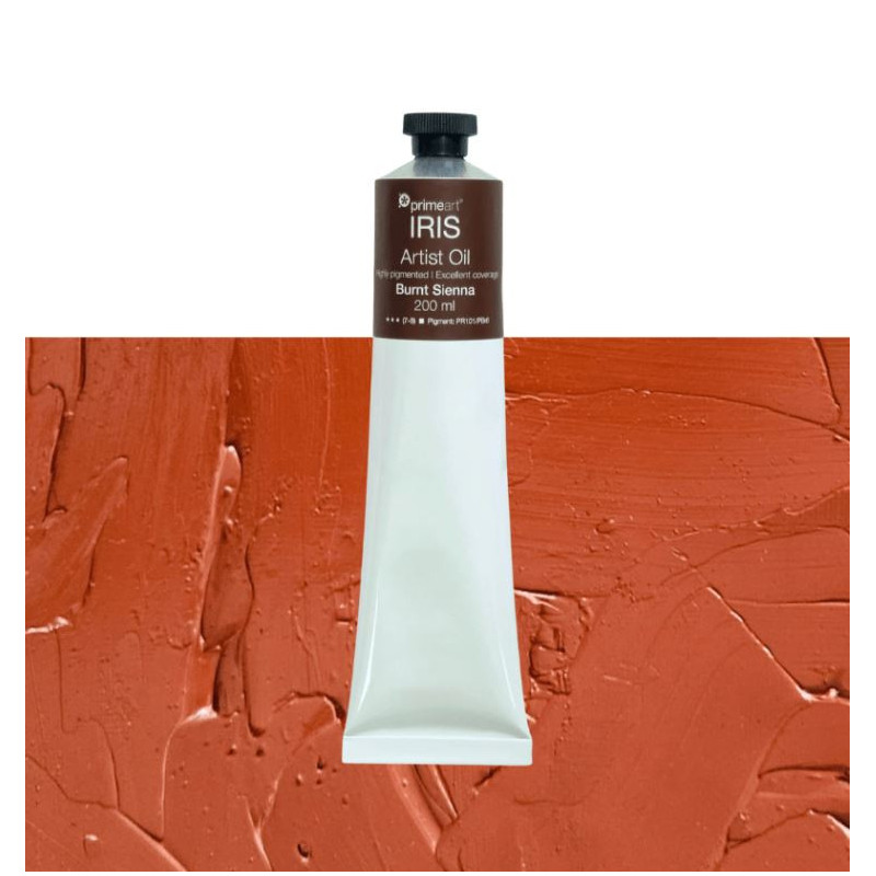 Primeart Iris Oil Paint 200ml Burnt Sienna