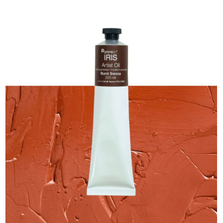 Primeart Iris Oil Paint 200ml Burnt Sienna