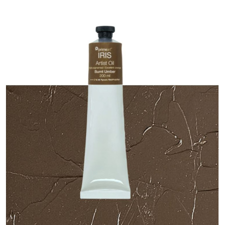 Primeart Iris Oil Paint 200ml Burnt Umber