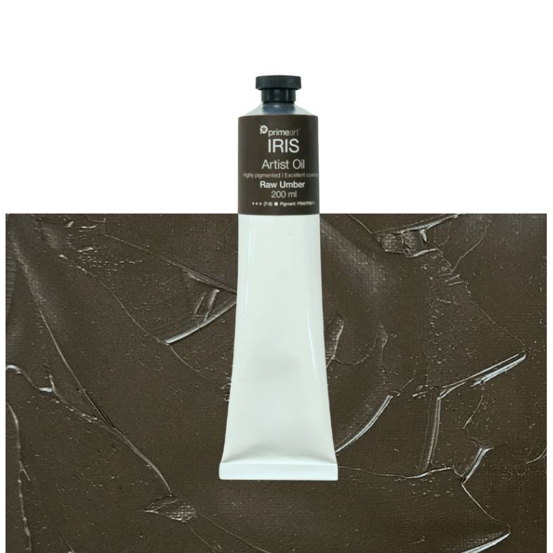Primeart Iris Oil Paint 200ml Raw Umber
