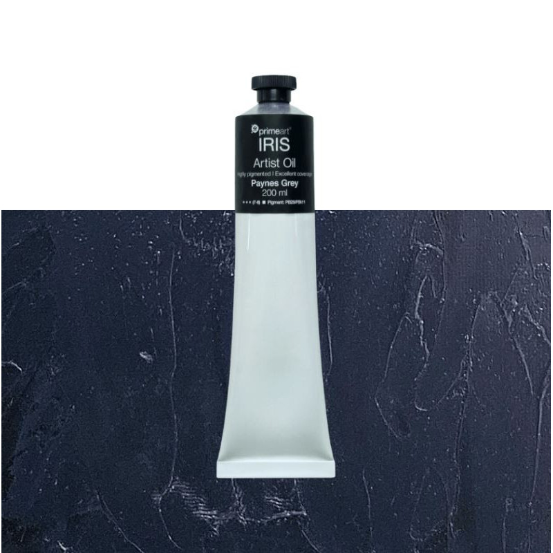 Primeart Iris Oil Paint 200ml Paynes Grey