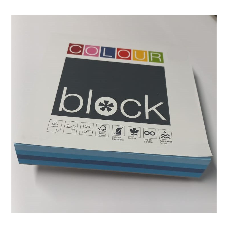 Primeart Colour Block 220gsm - Shades of Blue