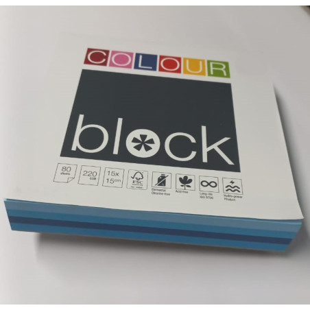 Primeart Colour Block 220gsm - Shades of Blue