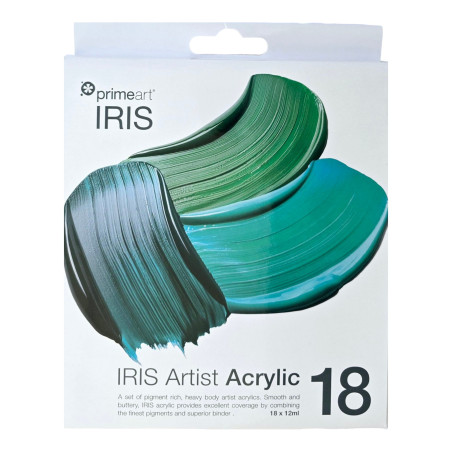 Primeart IRIS Artist Acrylic Sets 12ml x 18pcs