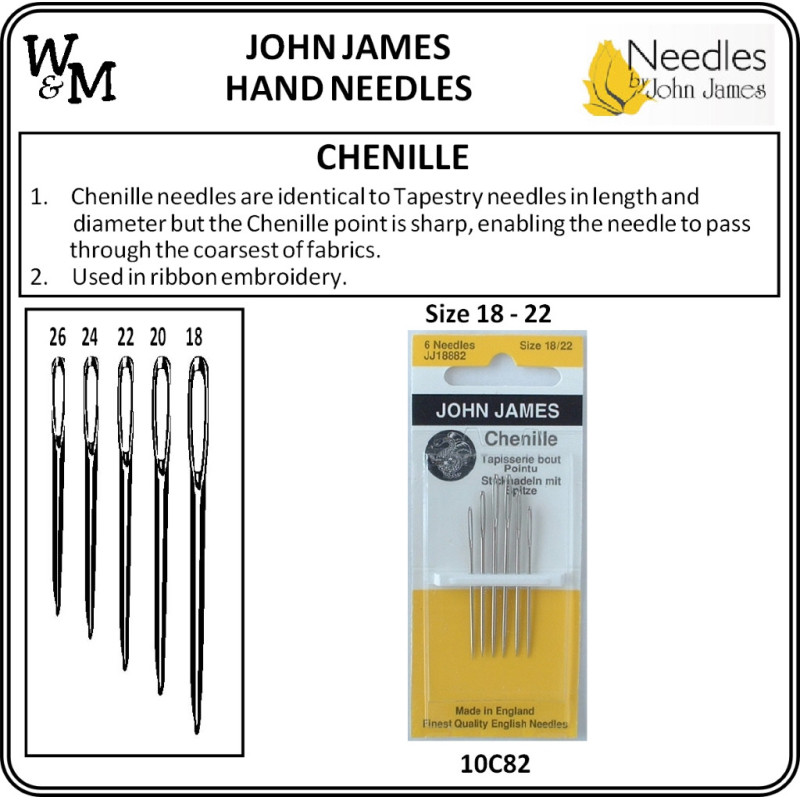 John James Chenille Size 18  22