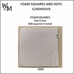 W&M Foam Squares Self Adhesive 5mm