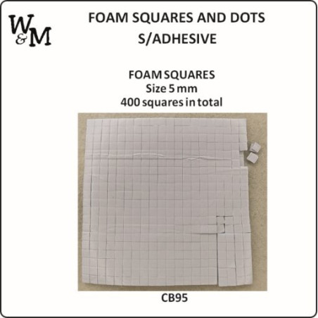 W&M Foam Squares Self Adhesive 5mm