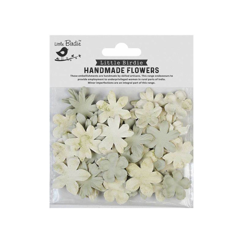 Little Birdie Flowers Halo Sage Cream 50pc