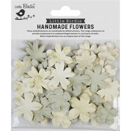 Little Birdie Flowers Halo Sage Cream 50pc