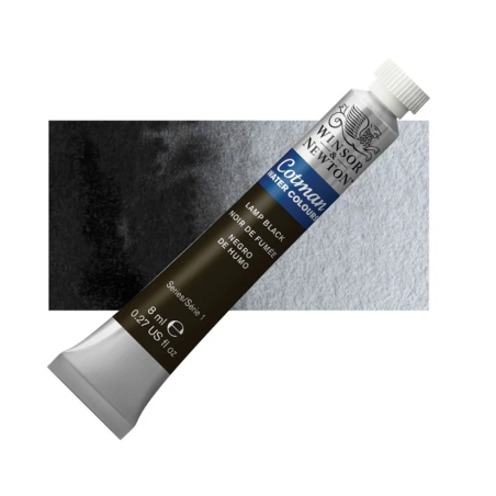 Winsor & Newton Cotman Watercolour 8ml Tube - Lamp Black