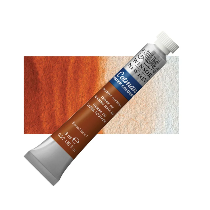 Winsor and Newton Cotman Watercolour 8ml Tube - Burnt Sienna