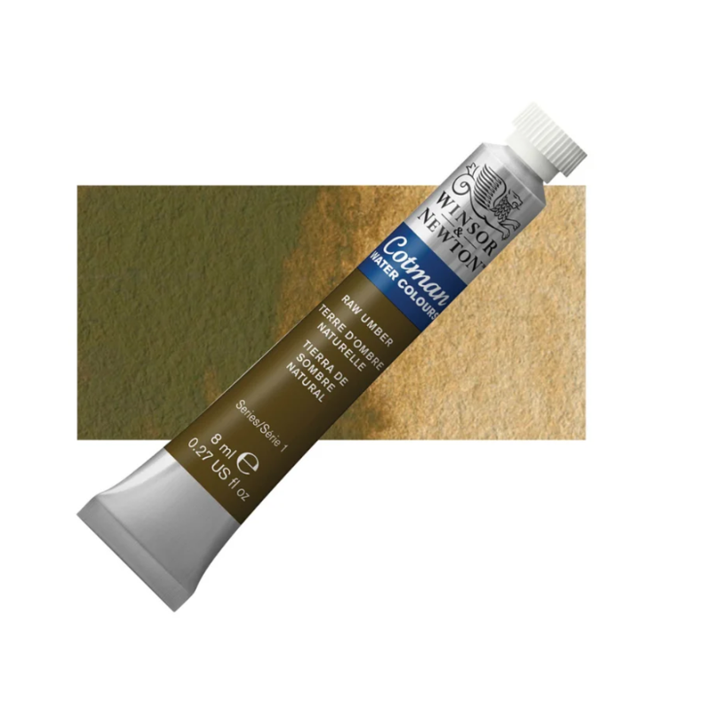 Winsor and Newton Cotman Watercolour 8ml Tube - Raw Umber