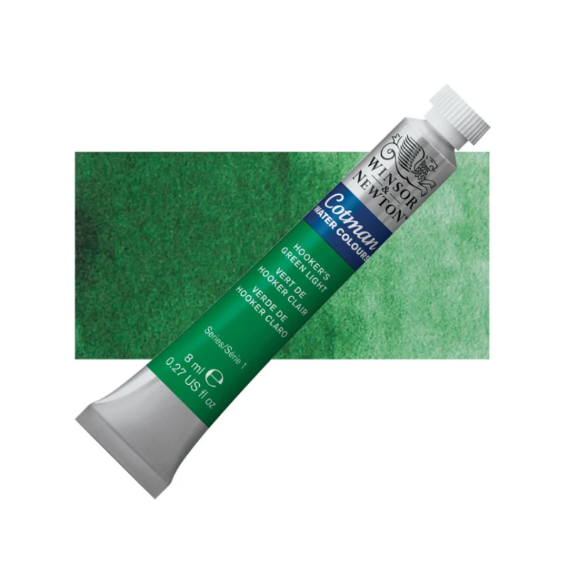 Winsor and Newton Cotman Watercolour 8ml Tube -Hookers Green Light