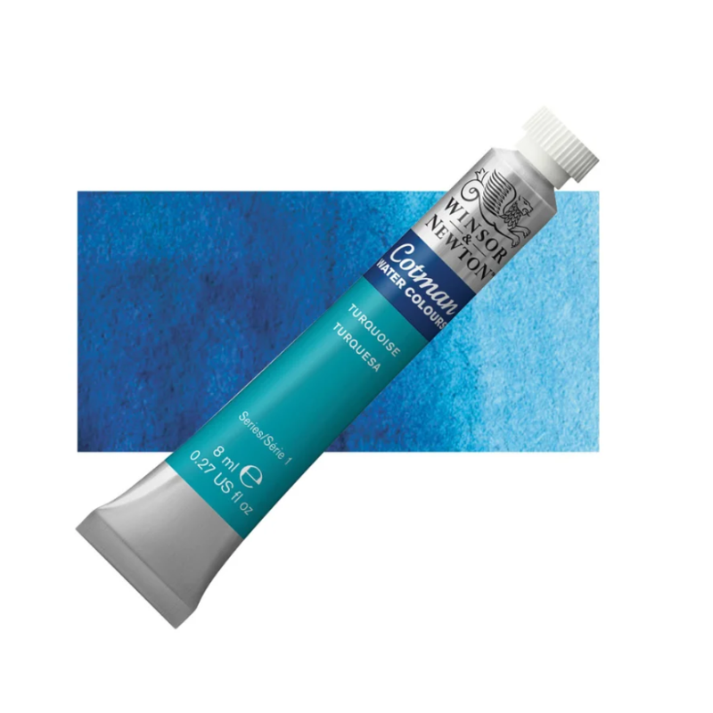 Winsor and Newton Cotman Watercolour 8ml Tube - Turquoise
