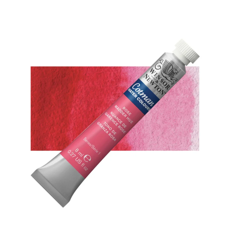 Winsor and Newton Cotman Watercolour 8ml Tube - Rose Madder Hue
