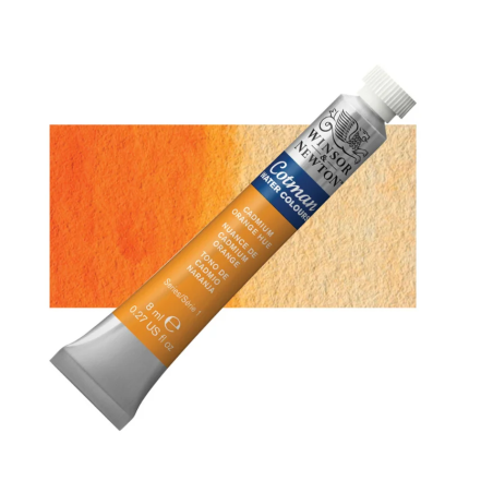 Winsor and Newton Cotman Watercolour 8ml Tube - Cadmium Orange Hue