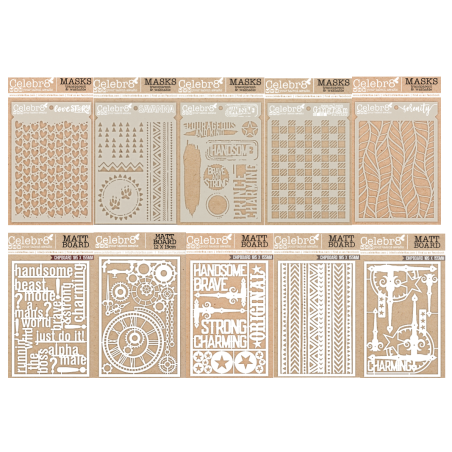 Celebr8 Chipboard & Stencil Bundle 1