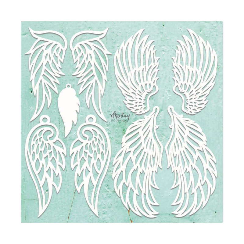 Mintay 12x12 Chipboard - Angel Wings Set