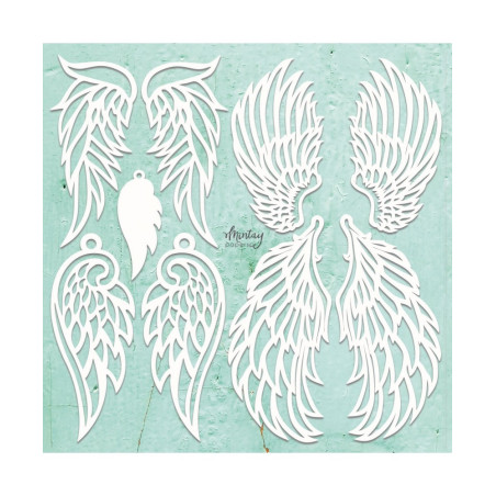Mintay 12x12 Chipboard - Angel Wings Set