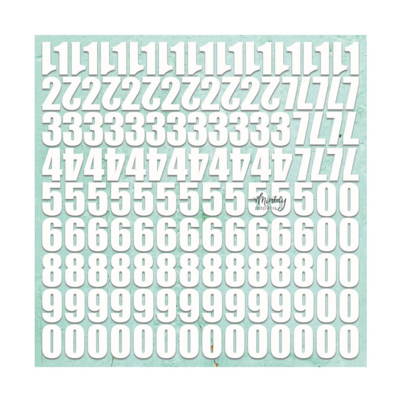 Mintay 12x12 Chipboard Numbers