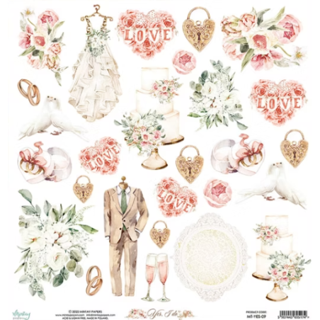 Mintay 12 x 12 Yes, I do Paper - Bonus Elements