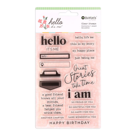 Rosies Studio Clear Stamp Hello It's Me