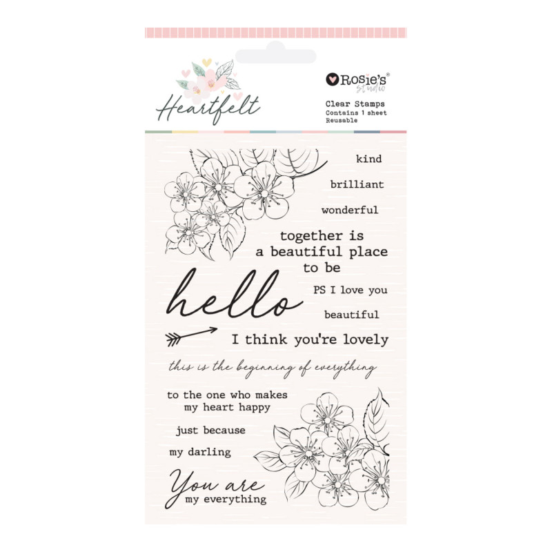 Rosies Studio Clear Stamp Heartfelt
